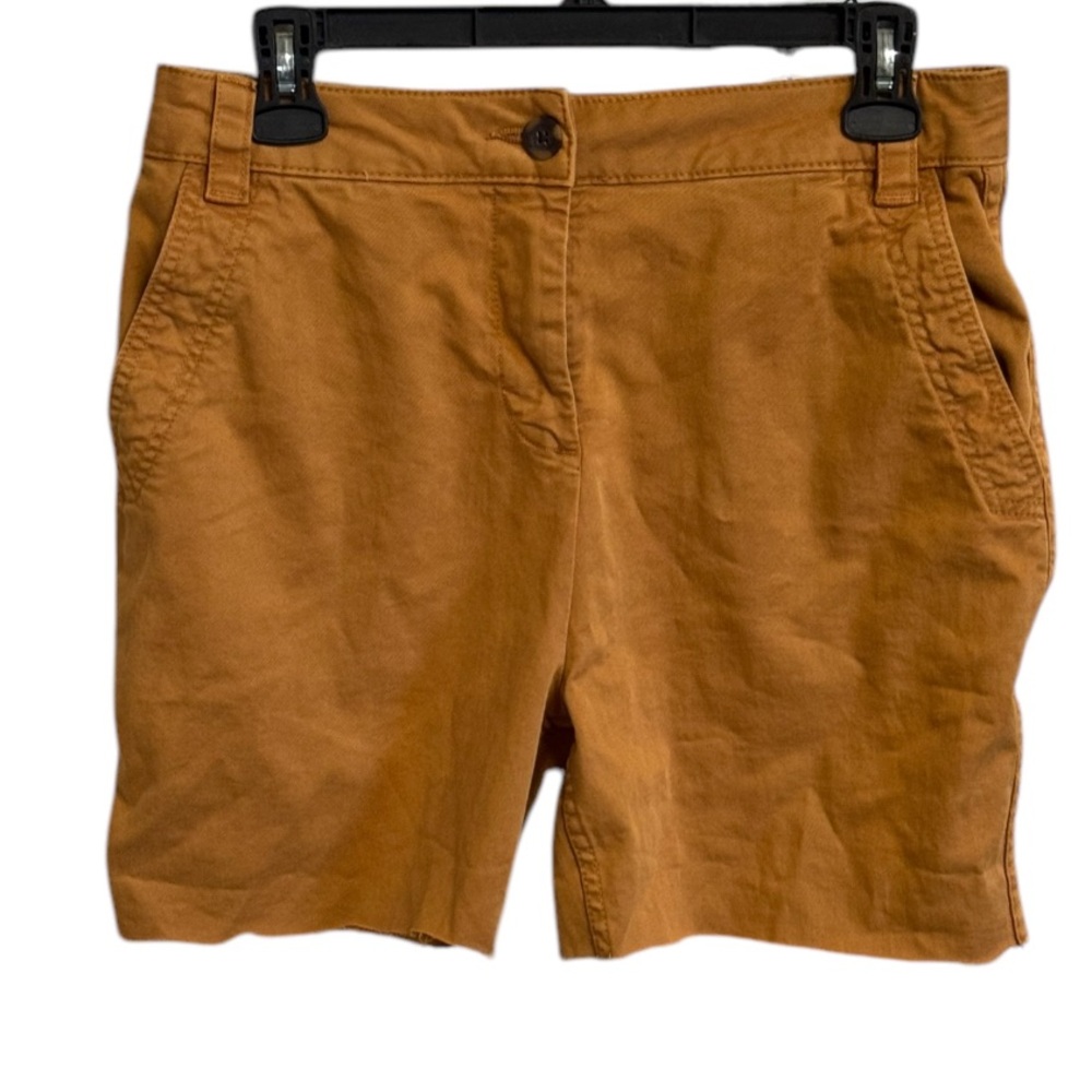 Classic Chino Shorts Teak Wood Brown Raw edge hem SZ 8